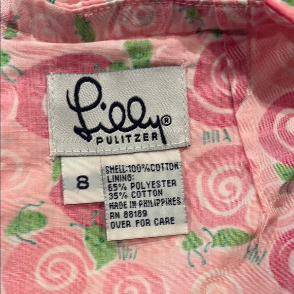 Lilly Pulitzer Y2K Pink Snail Rolls Royce Pink Skort - kids 8 - Picture 3 of 3